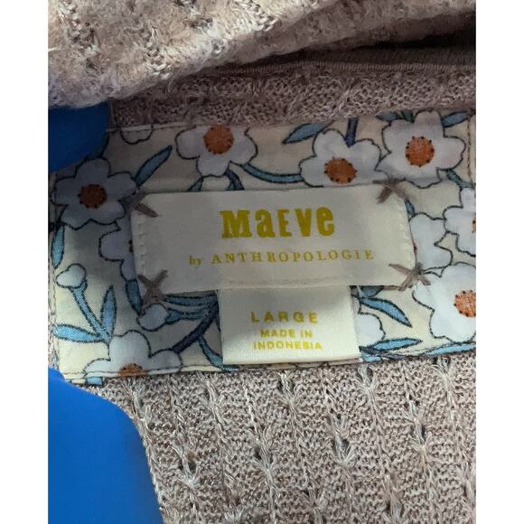 Maeve Anthropologie Addie Sweater Women’s Large Cowl Neck Ruffled Hacci Pullover - Picture 5 of 7